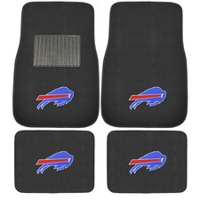 New 4pcs NFL Buffalo Bills Car Truck Front Rear Carpet Floor Mats Set picture