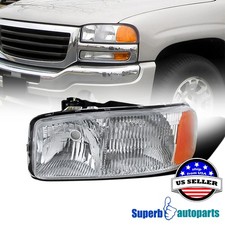 Fits GMC 99-06 Sierra 2001-2006 Yukon Denali XL Left Driver Side Headlight 1PC picture