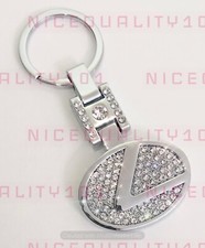 Lexus Double Sided Metal Keychain Made with Swarovski Crystals picture