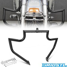 Black Highway Engine Guard Crash Bar for Harley Touring Street Glide FLHR 97-08 picture