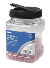 Ancor 22-18 Butt Connector Heat Shrink Red 250 Pack Jar picture