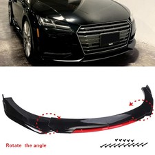 Car Front Bumper Chin Lip Splitter Spoiler Black+Red For Audi TTS Quattro Coupe picture
