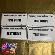 4 Temporary Auto Test Drive Plate – Dealer Use Sign picture
