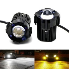 1-Inch White/Yellow Dual Color 20W Mini LED Projector Lens Driving Fog Light Kit picture