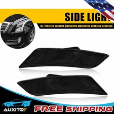 2X ABS Smoked Side Marker Signal Light ONLY Housings 2013-2014 For Cadillac ATS picture