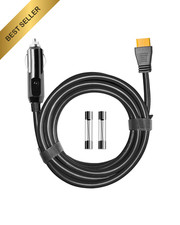 10FT 12V 24V Car Charger Cable to XT60 14AWG for EcoFlow Bluetti Anker Black  picture