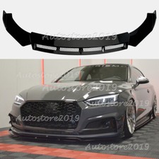 For Audi S5 A5 B9 S-line 17-20 Glossy Front Bumper Lip Spoiler Splitter Body Kit picture