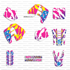 1989 1990 1991 1992 Suzuki RM 125 Retro Magenta Motocross Graphics Kit MX Decals picture