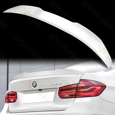 FIT 12-18 BMW 3-SERIES F30 F80 SEDAN W-POWER PEARL WHITE V-STYLE TRUNK SPOILER picture