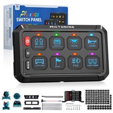 RGB 8 Gang On/Off Switch Panel 12/24v LED Light Circuit Relay System Car Marine picture