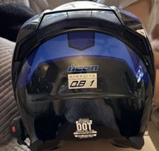 Icon Airflite QB1 full-face motorcycle helmet in blue picture