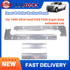 Inner & Outer Rocker Panel for 1999-2016 Ford F250 F350 Super Duty Extended Cab picture