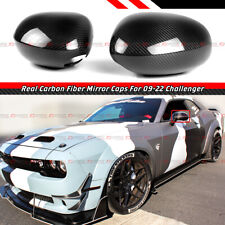 FOR 2009-2022 DODGE CHALLENGER REAL CARBON FIBER SIDE MIRROR COVER CAPS OVERLAY picture