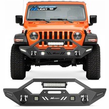 Nilight Front Bumper Compatible for 2007-2018 Wrangler JK/JKU 2018-2022 JL/JLU picture