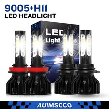 9005+H11 LED Headlight Super Bright Bulbs Kit 6500k White 4000LM High/Low Beam picture
