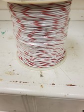 14 AWG TXL White w/red Stripe Wire 1000 Feet picture