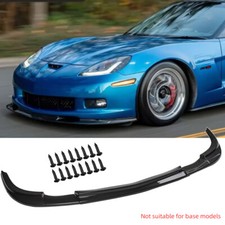 Carbon Fiber Look Front Bumper Lip Splitter For 06-13 Corvette C6 Z06 GS ZR1 ABS picture