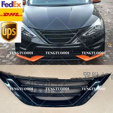 Shiny Black Front Bumper Sport Mesh Grill Grille For Nissan Sentra 2016-2018 picture
