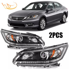 For 2013-2014 2015 Honda Accord Headlight Halogen Set Driver and Passenger Side picture