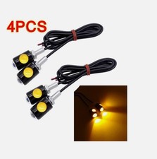 4X Universal Motorcycle Amber Blinker Lamp Mini LED Turn Signals Indicator Light picture