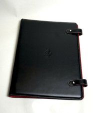 Ferrari Leather Welcome Book Black Folder Binder Pre-owned - Binder ONLY picture