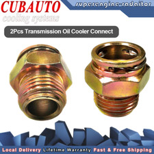 2Pcs 5/8-18UNF Male Transmission Oil Cooler Connect Steel Length 21.5mm US SHIP picture