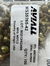 MS35265-42 Military Standard Machine Screw  100 lot picture