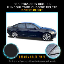 For 2012-2018 Audi A6 Window Trim Chrome Delete Blackout Overlay - Matte Black picture