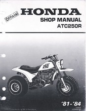 1981-1984 Honda ATC250R ATC 250R Three Wheeler Service Shop Repair Manual picture