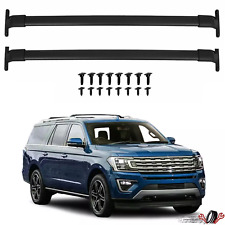 For 2018-2023 Ford Expedition & Lincoln Navigator Roof Rack Rail Crossbars Black picture