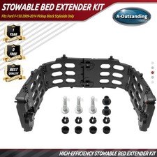 Stowable Bed Extender Kit Fits Ford F-150 2009-2014 Pickup Black Styleside Only picture