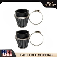 2xWashable 48-50mm Motorcycle Air Intake Filter For Honda Yamaha Kawasaki Suzuki picture
