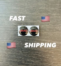 NEW GMC 2pcs - 14mm Key Fob Emblem Sticker Decal RED Remote Badge  picture