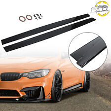 MP Style Side Skirts Extension Lip For BMW F82 F83 M4 2015-2020 Black Painted picture