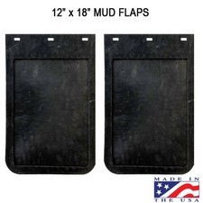 2 Rubber Truck Mud Flaps 12 in Wide x 18