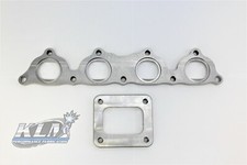 KLM Evo 8/9 Head Flange with KLM T4 Open Turbo Flange Combo 1018 Steel picture