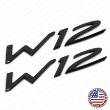2x Bentley Continental GT Speed W12 Sidehead Fender Badge Emblem Matte Black picture