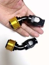 2PCS AN10 PTFE Hose Fittings Quick Release Swivel  45/90 Degree Fuel Adapter ORB picture