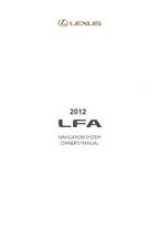 2012 Lexus LFA Navigation System Owners Manual picture