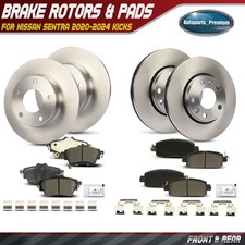 12x Front & Rear Disc Rotors & Brake Pads for Nissan Sentra 20-24 w/ Rear Disc picture