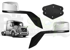 Chrome Hood Mirror Set Pair With Brackets Left Right Fits Volvo VNL 2004–2017 picture
