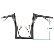 Prewired Ape Handlebar for Softail Dyna Sportster Road King 1996-2006 12-inch picture