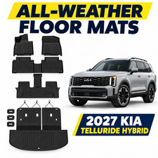 Floor Mats & Cargo Mat w/Seatback for Kia Telluride Hybrid 2027 3Row TPE Liner picture