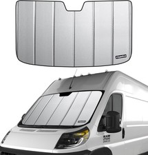 Windshield Sun Shade for Ram ProMaster 1500 2500 3500 (Premium Grey Leather Fini picture