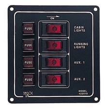 Sea-Dog Aluminum Switch Panel - Vertical 4 422010-1 picture