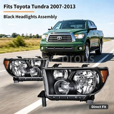 Set Pair Headlight LH+RH For Toyota Tundra 2007-2013 with Level Adjuster picture