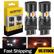 2/4X 3157 3156 3056 White/Amber LED Bulb For Turn Signal Light Parking Light picture