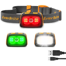 EverBrite Rechargeable LED Headlamp Red Green Light Tail Light 7 Lighting Modes picture