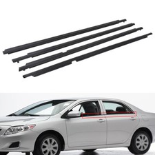 4Pc Window Moulding Weatherstrip Trim Seal Belt Fit For Toyota Corolla 2009-2012 picture