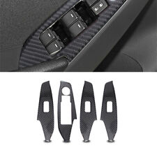 4x Carbon Fiber Door Window Lift Switch Panel Cover For Mazda 3 Axela 2014-2018 picture